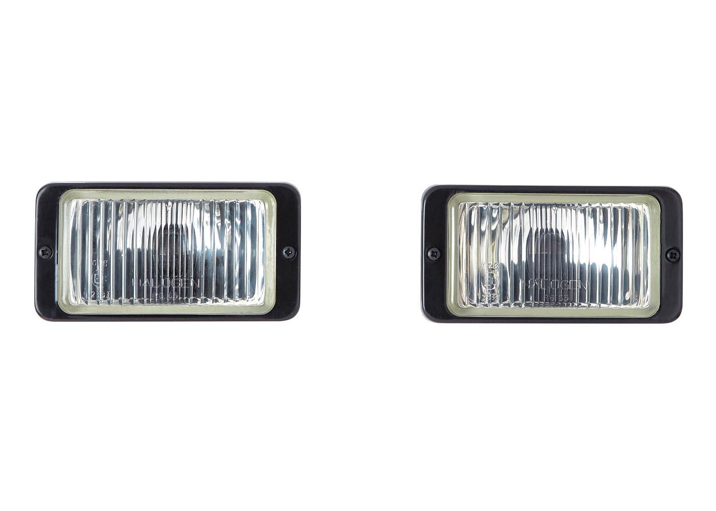 Microline Rectangular Fog Lamp with White Covers BRL055C Ring